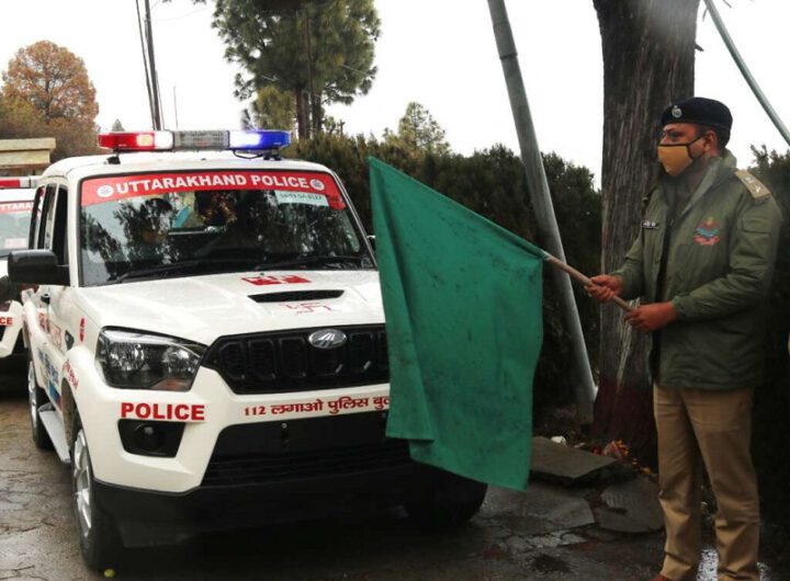 हाईवे पेट्रोल वाहन से सुसज्जित हुई टिहरी पुलिस, एसएसपी टिहरी ने दिखाई हरी झंडी ।