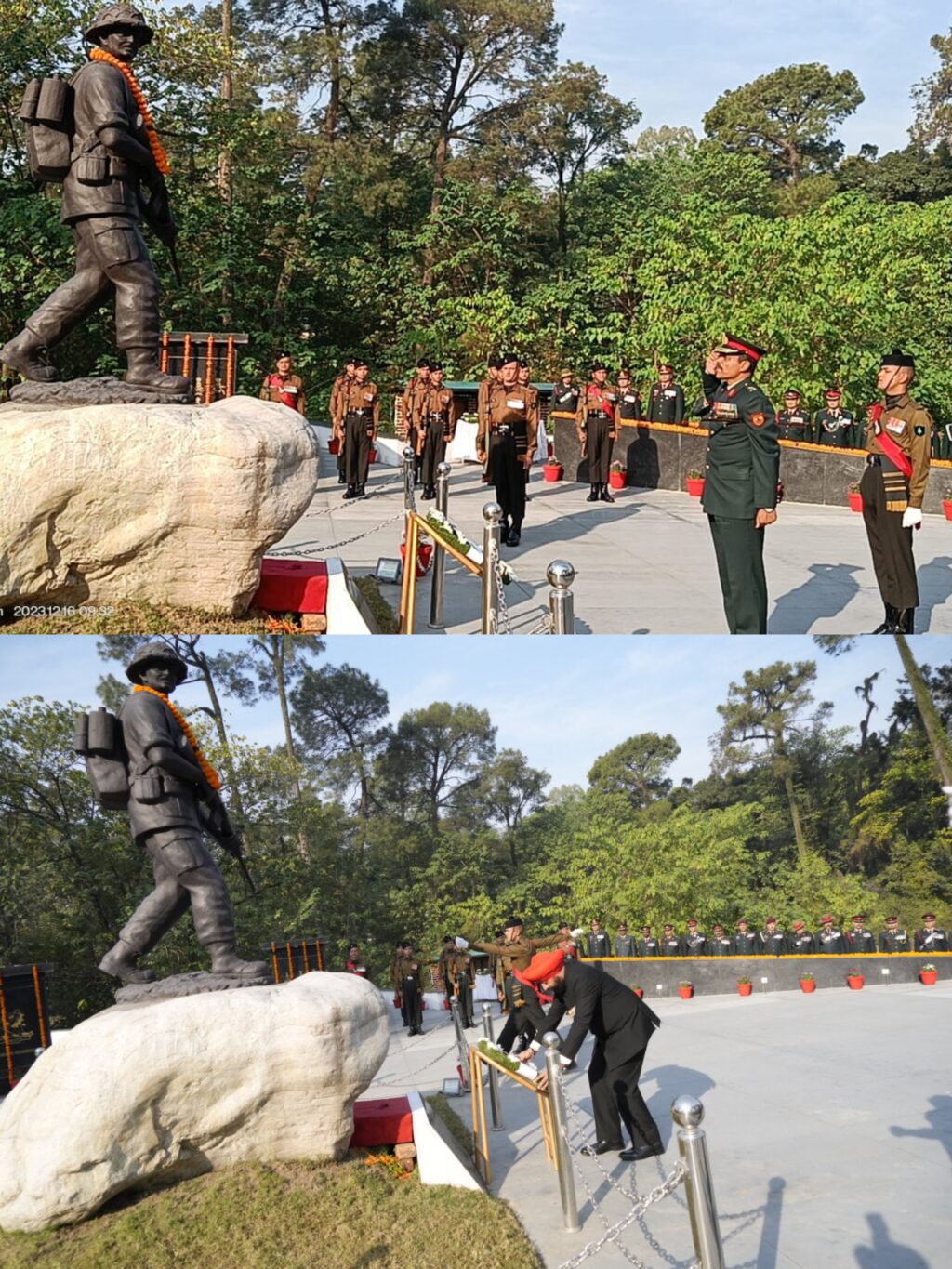 विजय दिवस: 1971 के युद्ध की 52 वीं वर्षगांठ मनाई गई, प्रदेश के राज्यपाल व GOC सब एरिया हुए शामिल। NIU