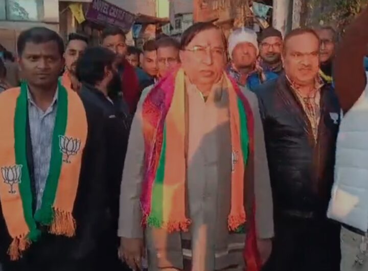 मसूरी में राज्यसभा सांसद नरेश बंसल ने मसूरी की जनता से भाजपा के लिए मांगे वोट