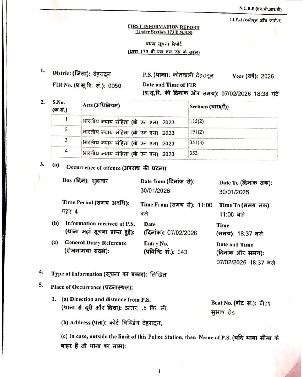 अधिवक्ताओं से मारपीट के मामले में सिटी कोतवाली में गंभीर धाराओं में मुकदमा दर्ज l NIU