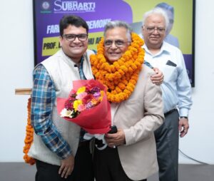 डॉ. हिमांशु ऐरन को भावपूर्ण सम्मान, नए राष्ट्रीय दायित्व की ओर प्रस्थान, फूल-मालाओं से सजी गरिमामयी विदाई । NIU