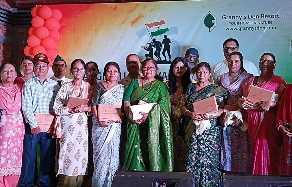 ग्रैनीज़ डेन रिज़ॉर्ट में कारगिल विजय दिवस पर शहीदों को भावभीनी श्रद्धांजलि, वीर सैनिकों, वीर नारियों और पूर्व सैन्य अधिकारियों का हुआ सम्मान, देशभक्ति से गूंजा पूरा परिसर। NIU 