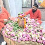 1008 कमल पुष्प और विल्वपत्र से भगवान जंगमेश्वर महादेव का किया अभिषेक