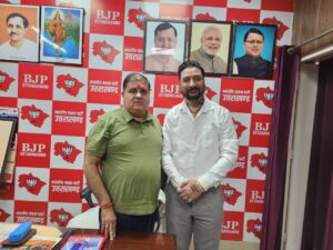 अंतर्राष्ट्रीय हिन्दू महासभा के उत्तराखंड प्रदेश अध्यक्ष गौरव खंडेलवाल ने BJP प्रदेश अध्यक्ष महेंद्र भट्ट से की शिष्टाचार भेंट। NIU
