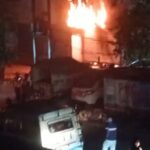 पेंट की दुकान में भीषण आग, लाखों का सामान जलकर राख