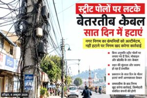 सात दिन में समेटो तारों का जाल, वरना निगम खुद करेगा सफाई