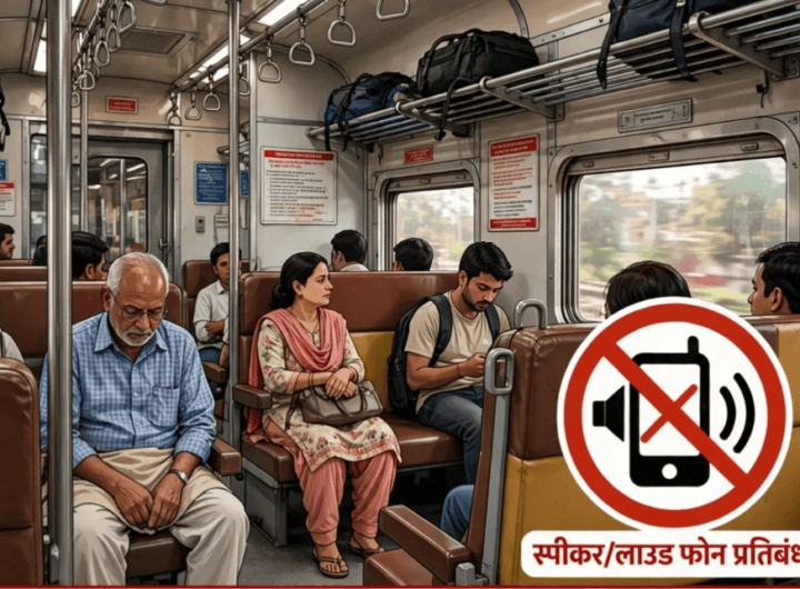 ट्रेन में मोबाइल पर तेज आवाज में गाने सुनना, वीडियो देखना या स्पीकर पर बात करना अब पड़ सकता है महंगा ट्रेन में मोबाइल पर तेज आवाज में गाने सुनना, वीडियो देखना या स्पीकर पर बात करना अब पड़ सकता है महंगा